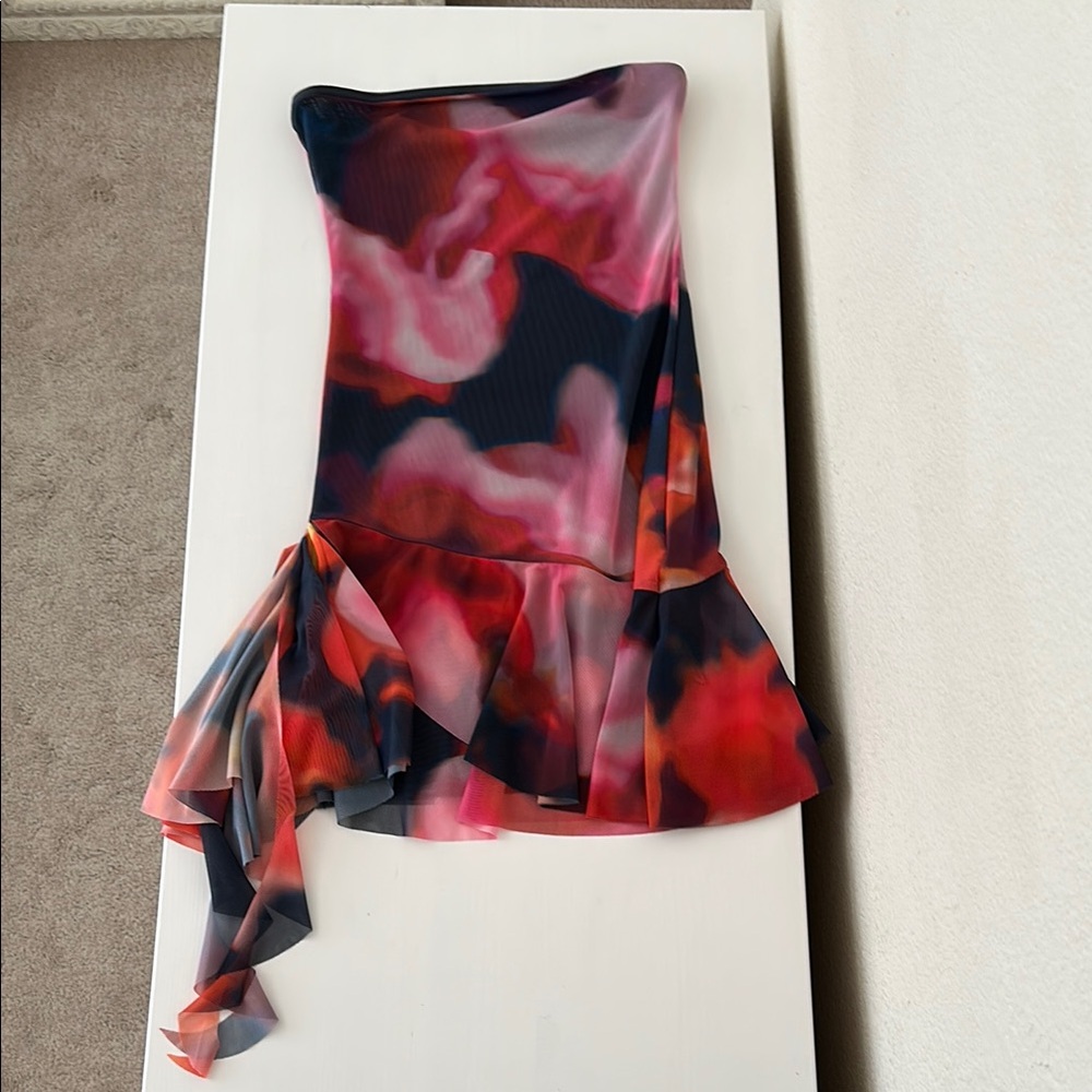 Zara Printed Tulle Dress